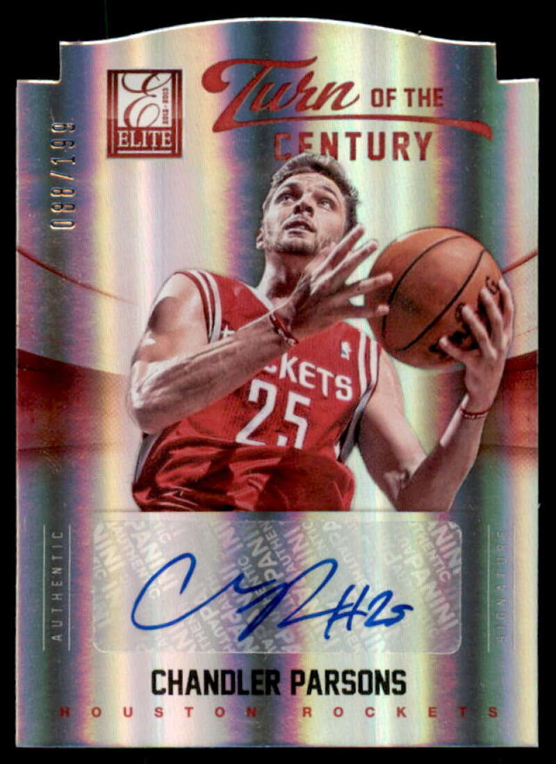 Chandler Parsons Rookie Card 2012-13 Elite Turn of the Century Autographs #74  Image 1