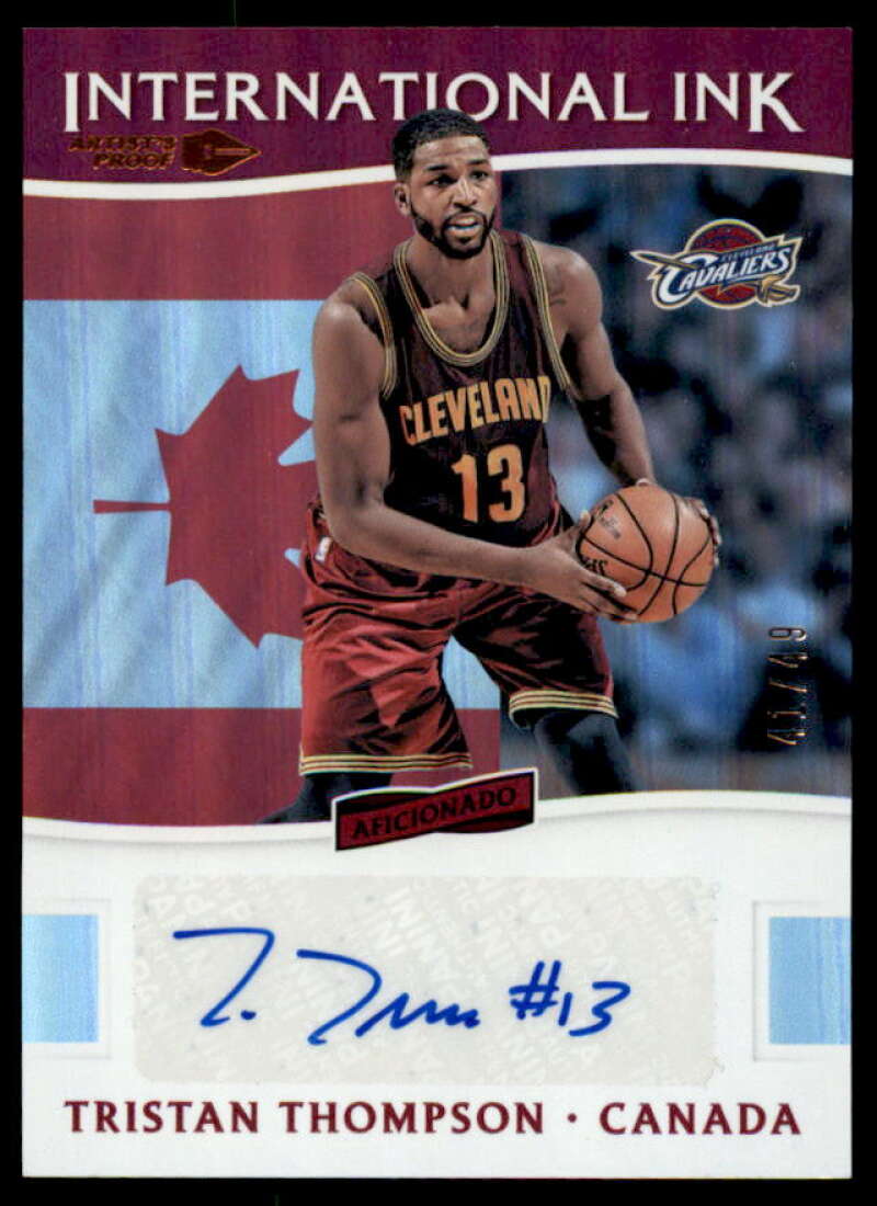 Tristan Thompson 2016 Aficionado International Ink Artist's Proof Bronze #8  Image 1