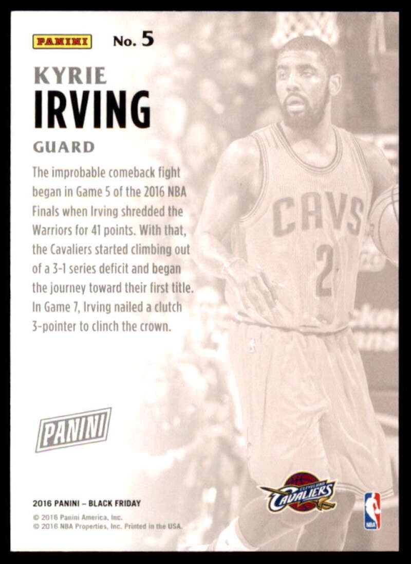 Kyrie Irving Card 2016 Panini Black Friday Wedges #5  Image 2