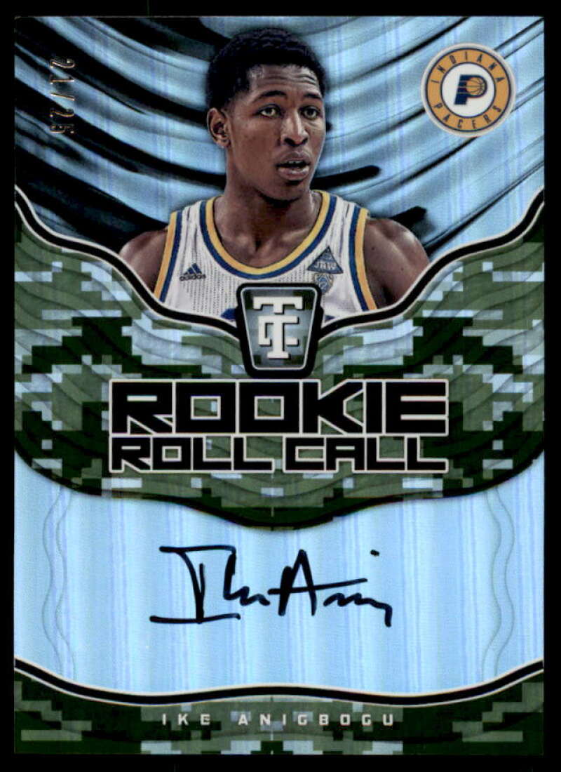 Ike Anigbogu RC 2017-18 Totally Certified Rookie Roll Call Autographs Camo #35  Image 1