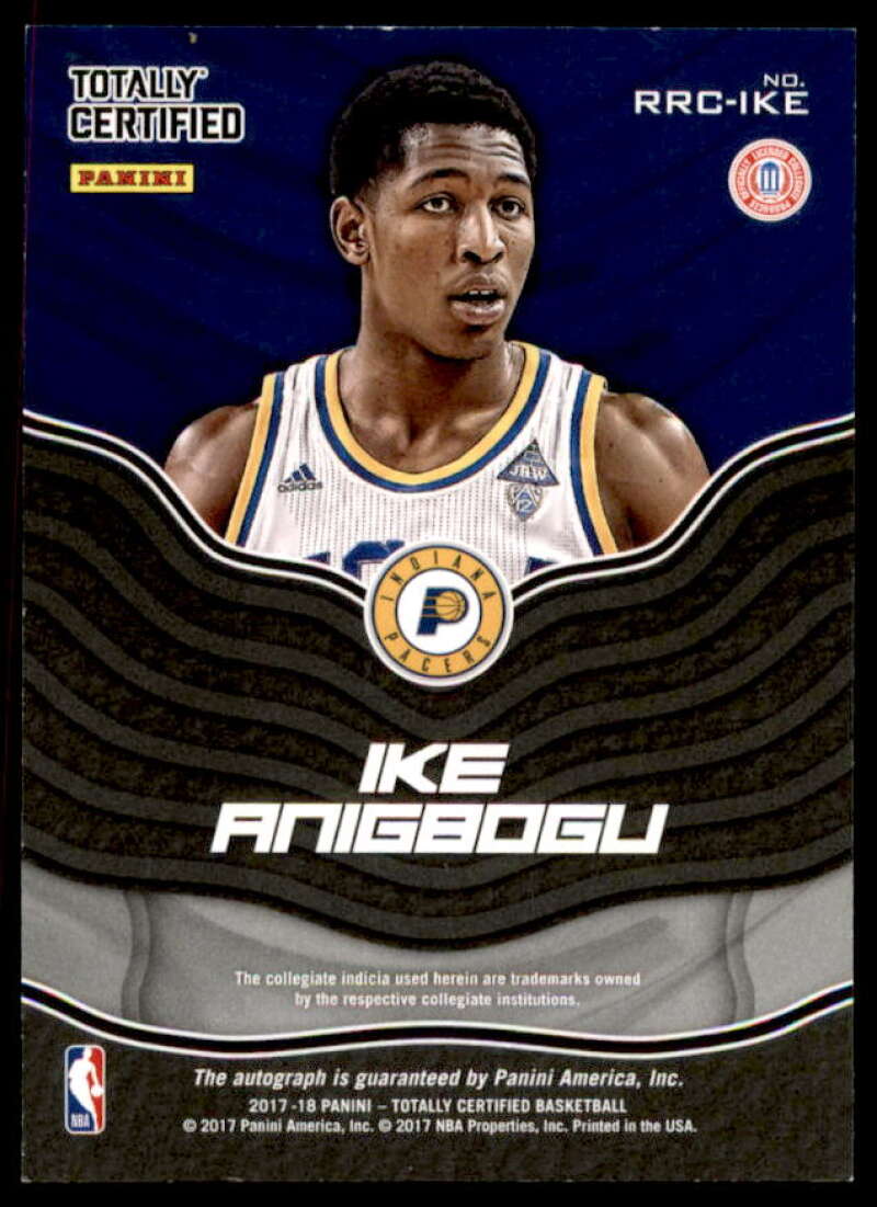 Ike Anigbogu RC 2017-18 Totally Certified Rookie Roll Call Autographs Camo #35  Image 2