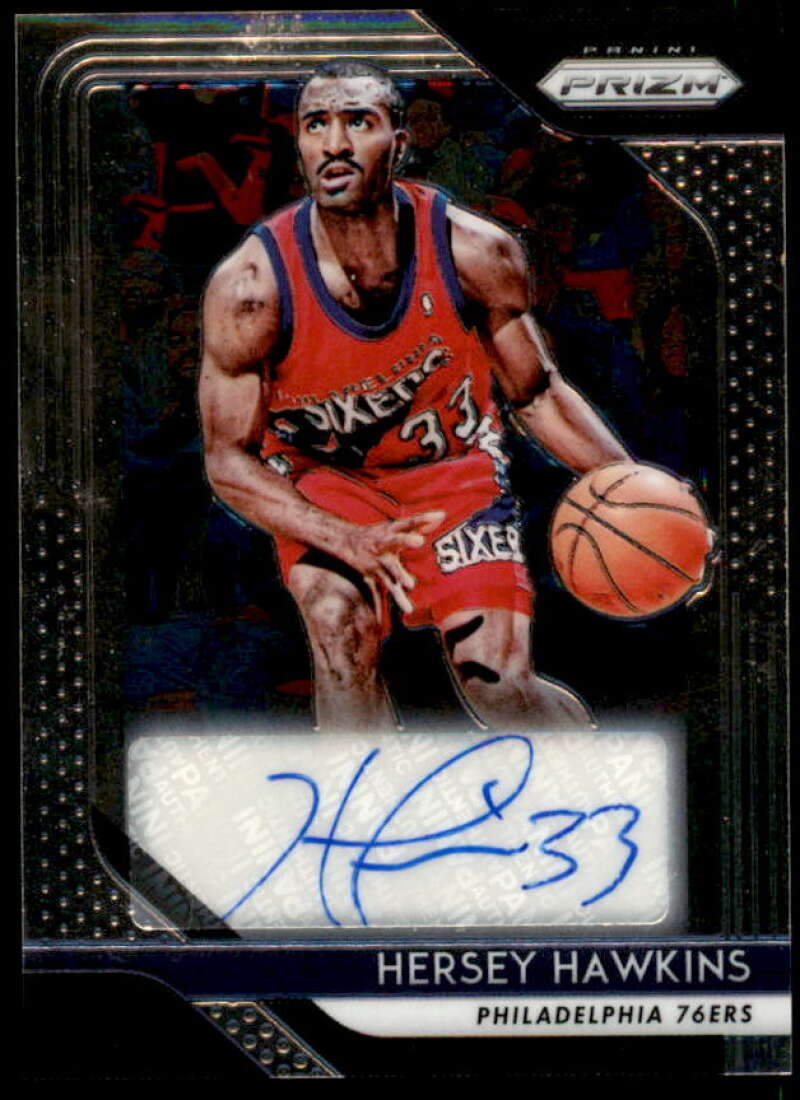 Hersey Hawkins Card 2018-19 Panini Prizm Signatures #31  Image 1