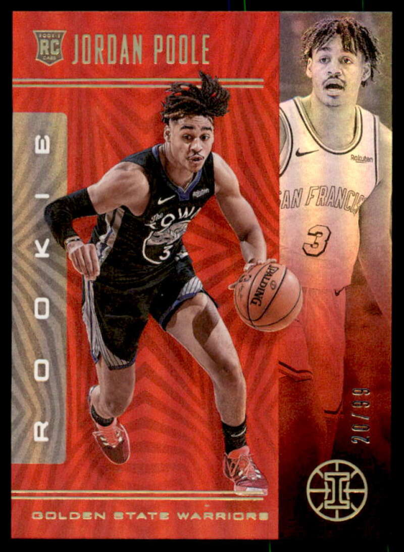 Jordan Poole Rookie Card 2019-20 Panini Illusions Trophy Collection Red #170  Image 1