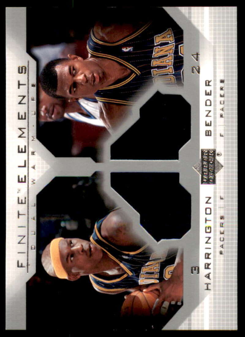 Al Harrington/Jonathan Bender 2003-04 Upper Deck Finite Elements Warmups #FE6  Image 1