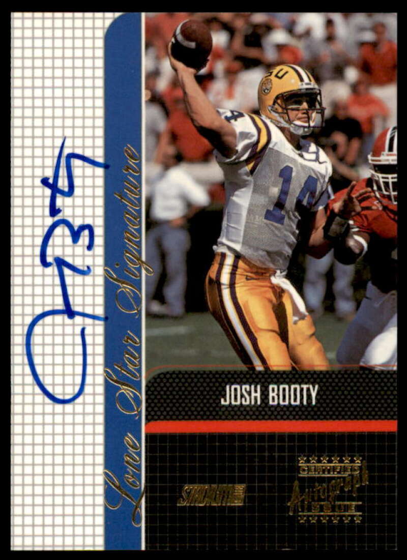 Josh Booty Rookie Card 2001 Stadium Club Lone Star Signatures #LSJB  Image 1