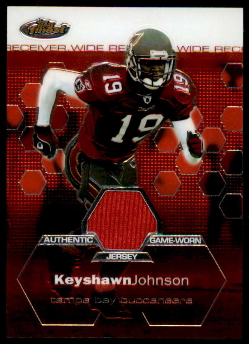 Keyshawn Johnson JSY C Card 2003 Finest #117  Image 1