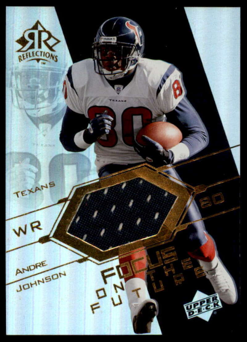 Andre Johnson Card 2004 Reflections Focus on the Future Jerseys Gold #FOAJ  Image 1