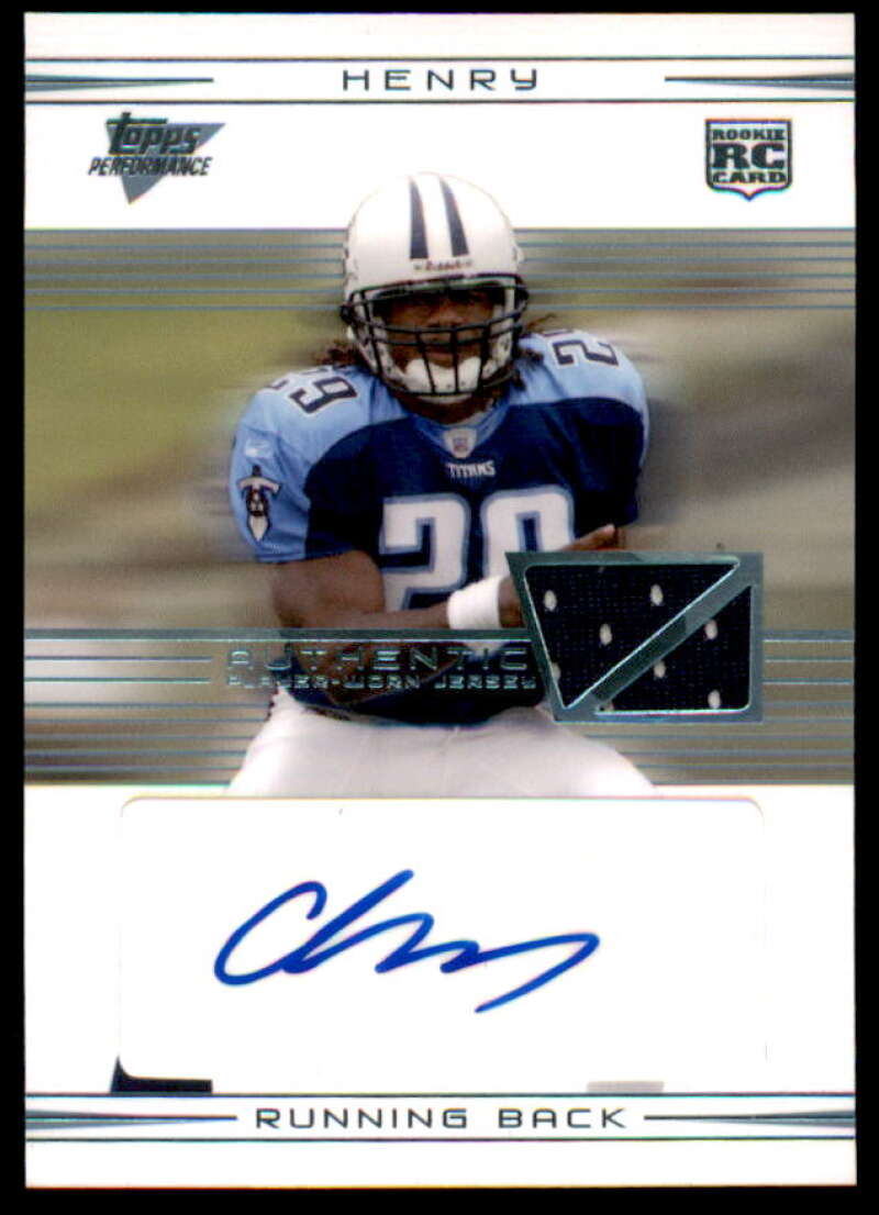 Chris Henry Card 2007 Topps Performance Rookie Autographed Relics #126  Image 1