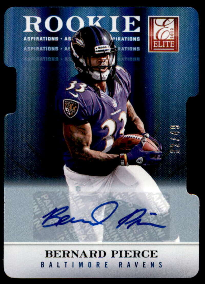 Bernard Pierce Rookie Card 2012 Elite Aspirations Autographs #158  Image 1