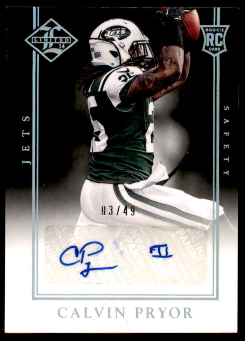 Calvin Pryor AU Rookie Card 2014 Limited Silver Spotlight #109  Image 1