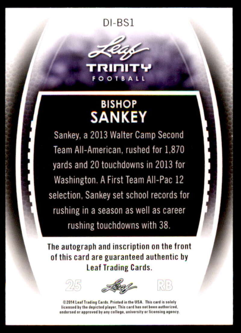 Bishop Sankey Card 2014 Leaf Trinity Inscriptions Gold #DIBS1  Image 2