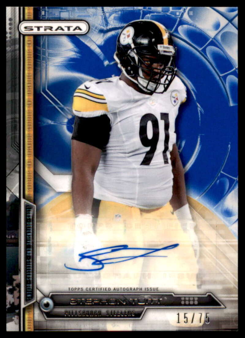 Stephon Tuitt Card 2014 Topps Strata Autographs Sapphire #189  Image 1