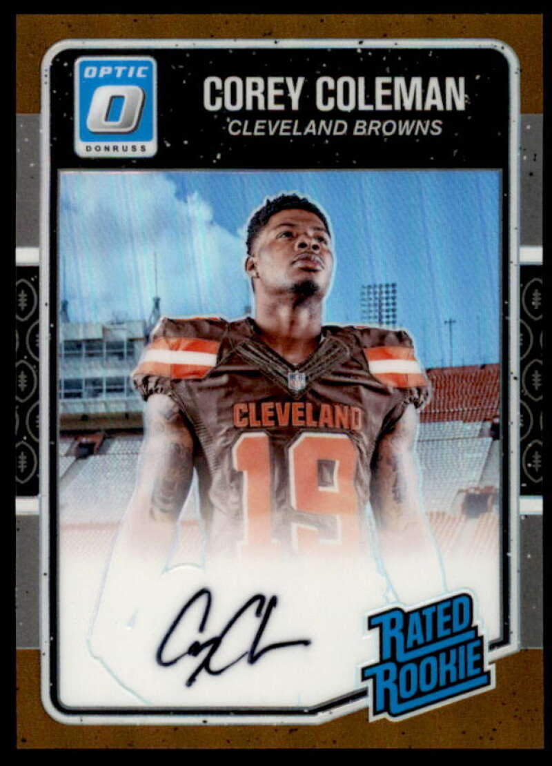 Corey Coleman Rookie 2016 Donruss Optic Rated Rookies Autographs Bronze #161  Image 1