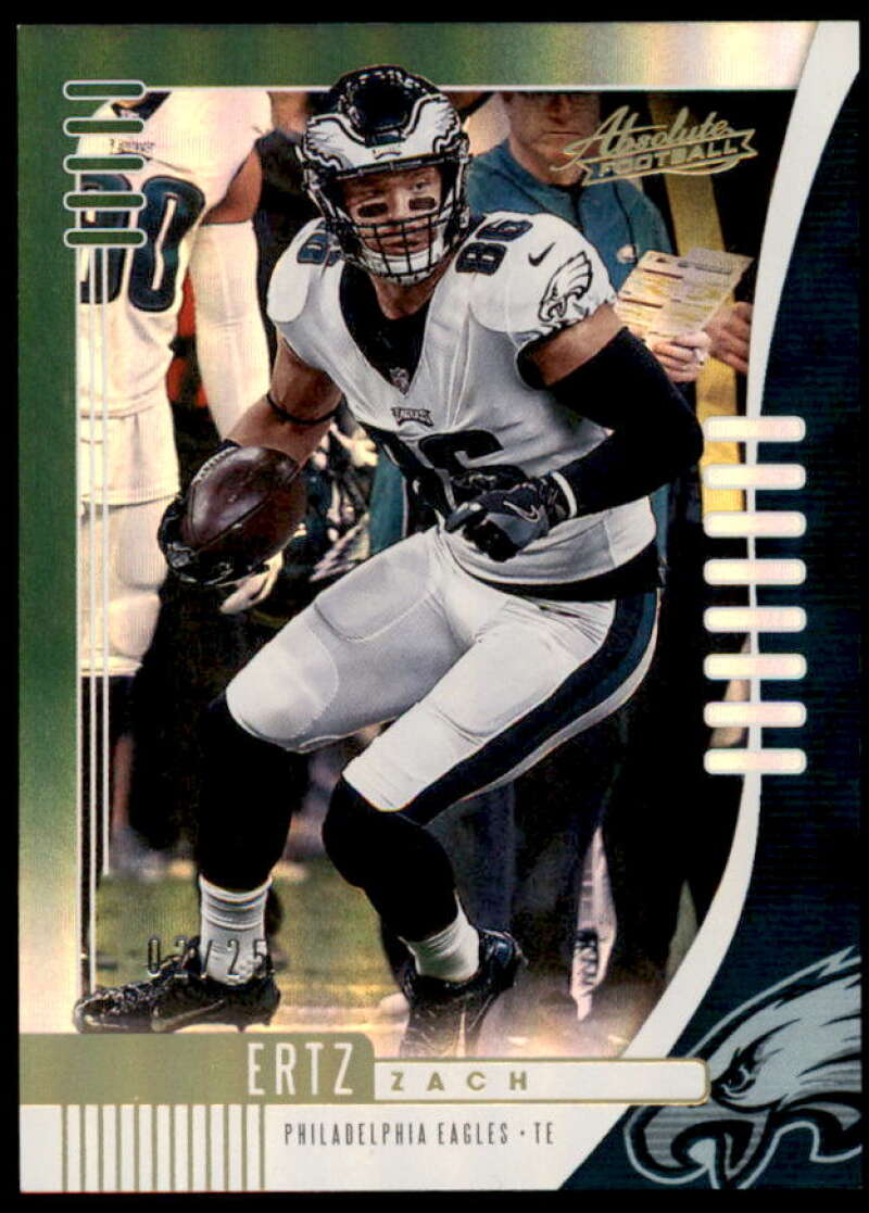 Zach Ertz Card 2019 Absolute Spectrum Green #57  Image 1