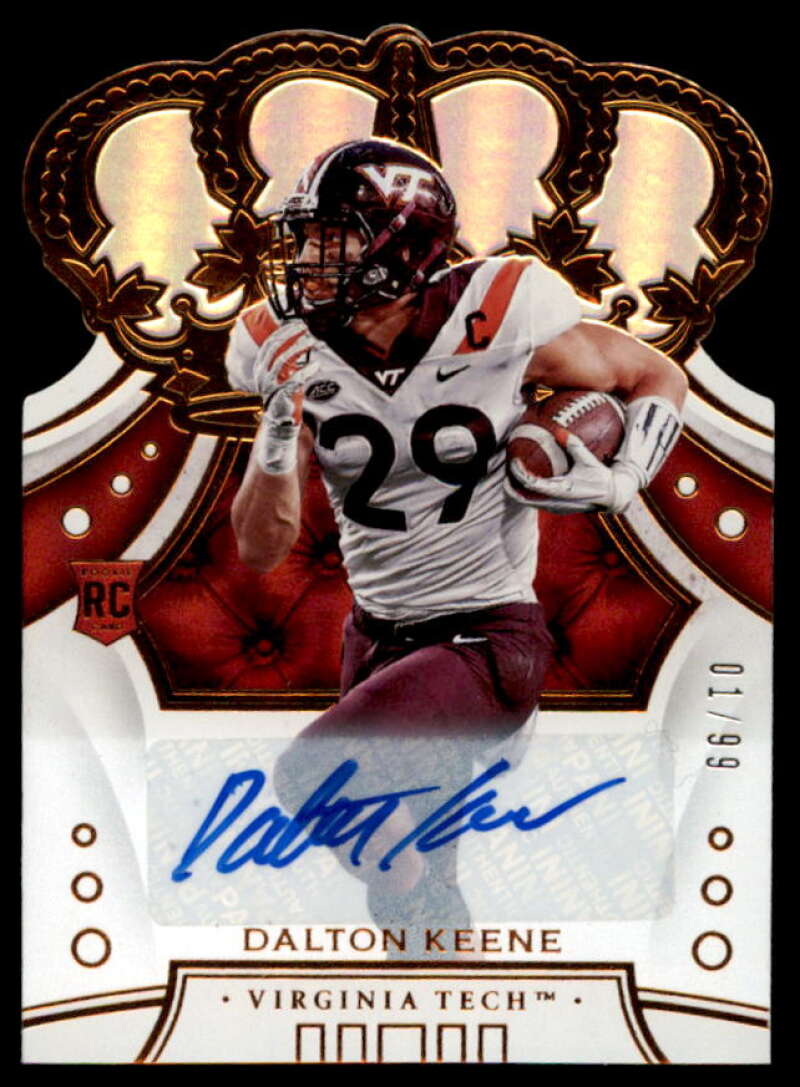 Dalton Keene Rookie Card 2020 Crown Royale Draft Picks Signatures Holo #100  Image 1