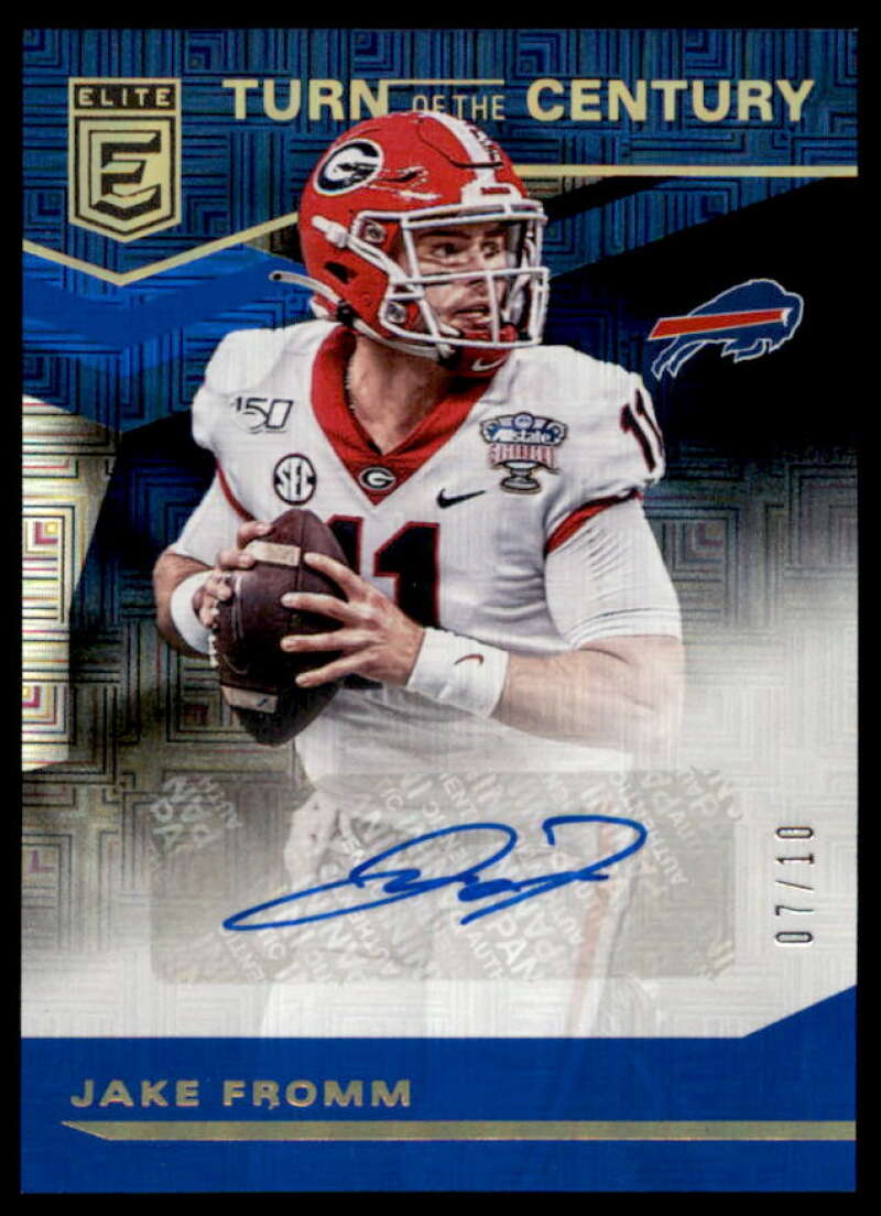 Jake Fromm 2020 Elite Panini Chronicles Turn of the Century Autographs Blue #7  Image 1