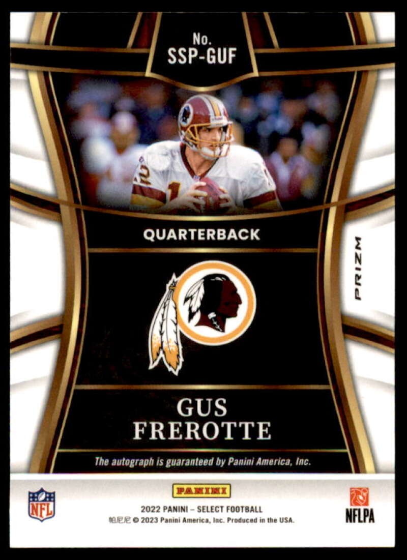 Gus Frerotte Card 2022 Select Select Signatures Prizm #15  Image 2