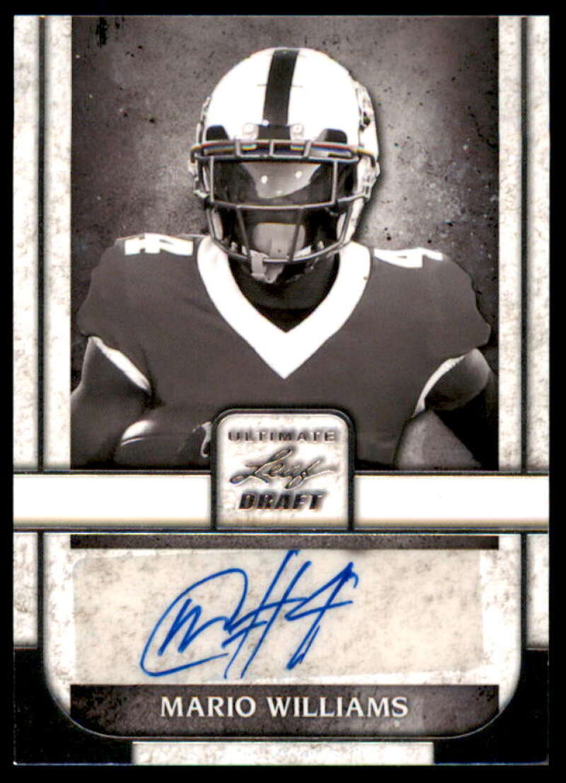 Mario Williams Card 2022 Leaf Ultimate Draft Portrait Autographs #PAMW1  Image 1