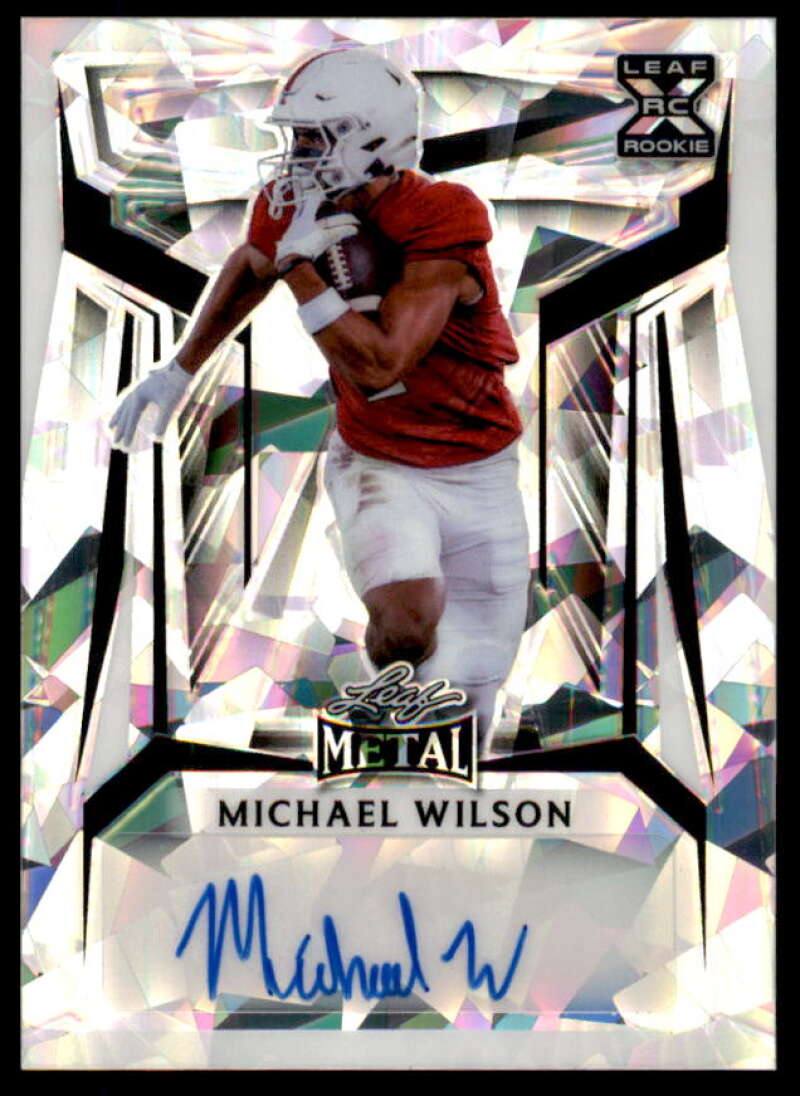 Michael Wilson Rookie Card 2023 Leaf Metal Crystal Silver #BAMW1  Image 1