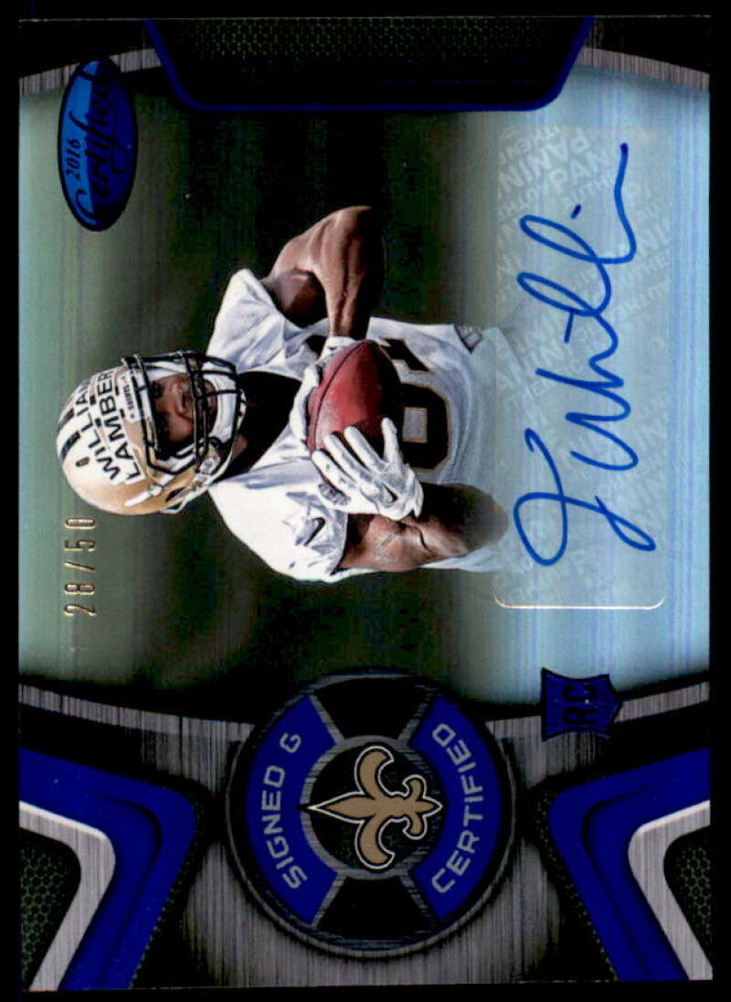 Jordan Williams-Lambert 2016 Certified Signed and Certified Mirror Blue #SCJWL  Image 1