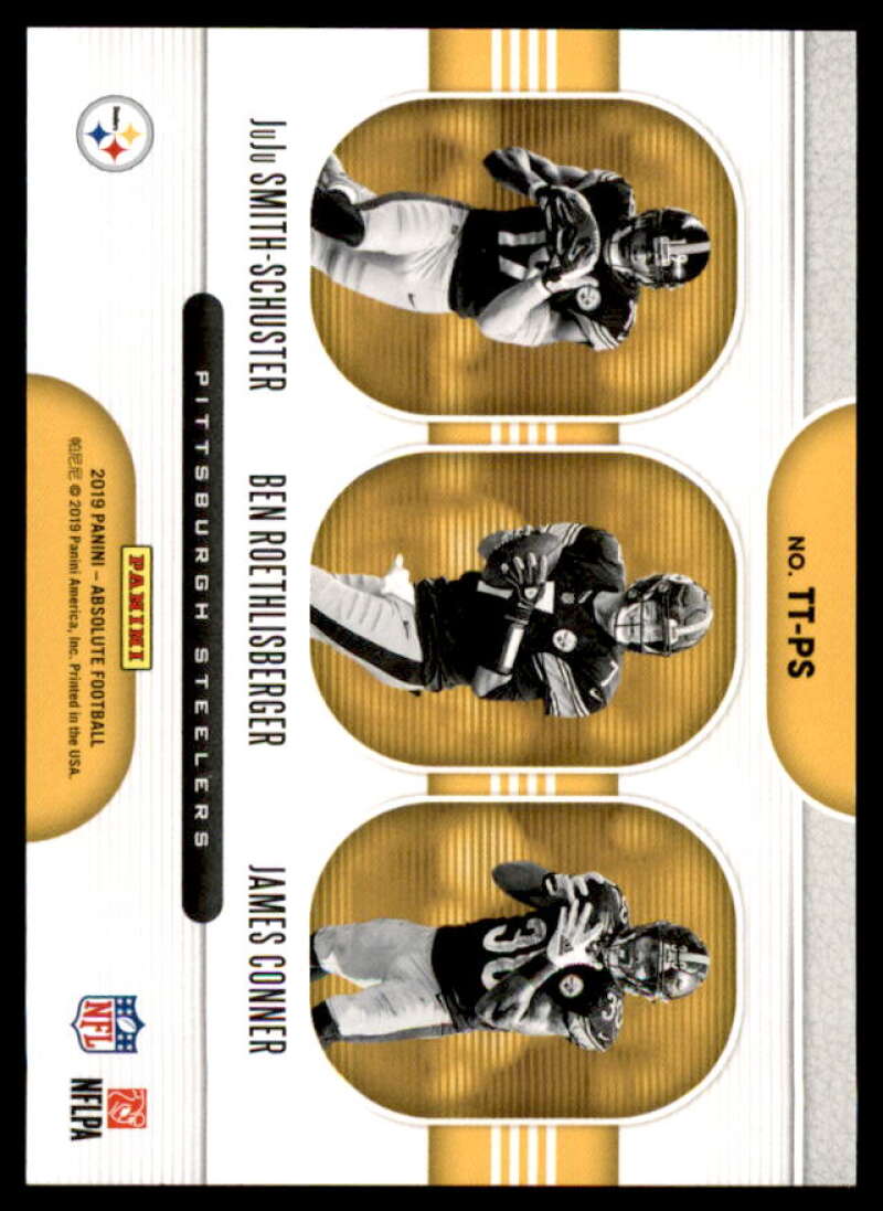 Roethlisberger/Conner/Smith-Schuster 2019 Absolute Team Trios Spectrum Orange #4  Image 2