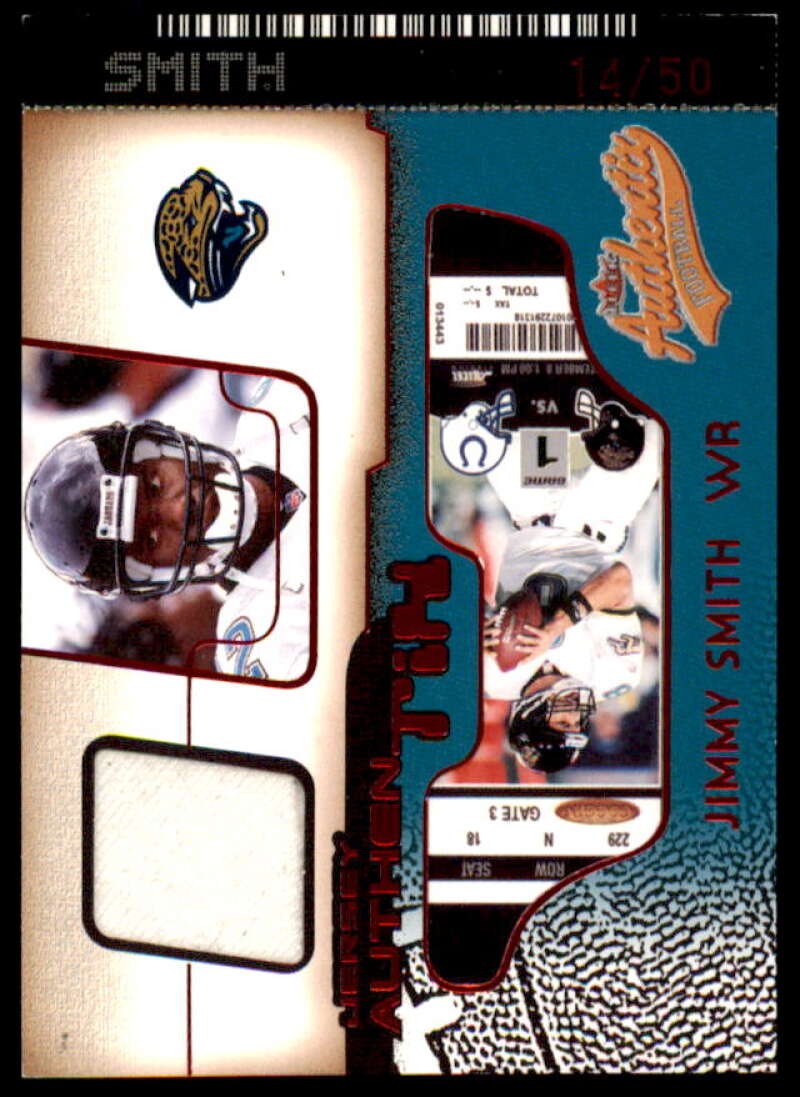 Jimmy Smith Card 2002 Fleer Authentix Jersey Authentix Unripped #JAJS  Image 1