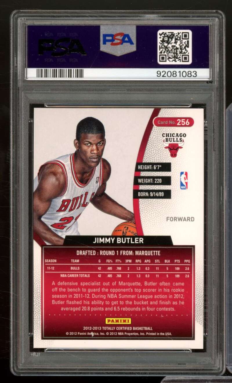 Jimmy Butler Rookie Card 2012-13 Panini Totally Cert #256 PSA 10 Image 2