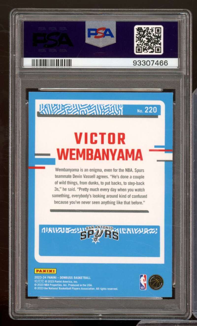 Victor Wembanyama Rookie Card 2023-24 Donruss #220 PSA 10 Image 2