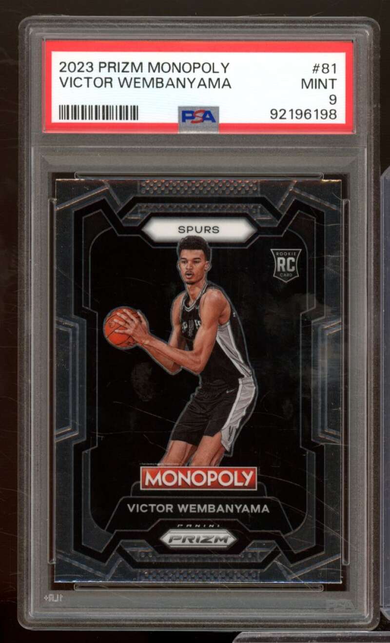 Victor Wembanyama Rookie Card 2023-24 Prizm Monopoly #81 PSA 9 Image 1