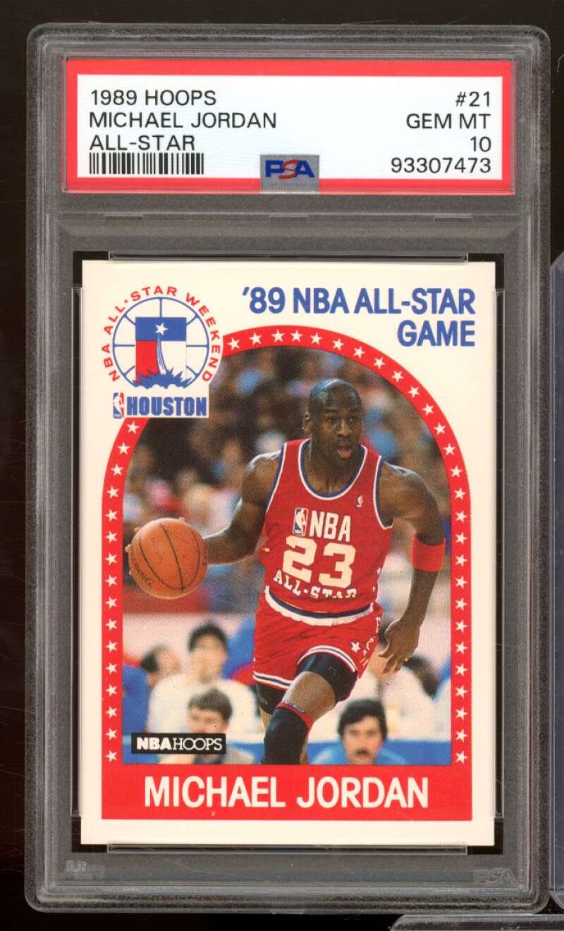 Michael Jordan Card 1989-90 Hoops All-Star #21 PSA 10 Image 1