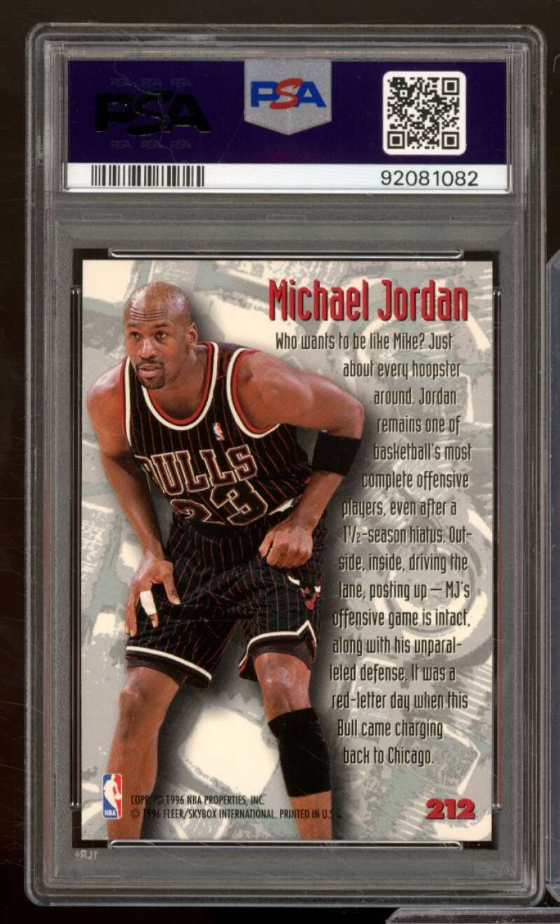 Michael Jordan Card 1995-96 Metal #212 PSA 10 Image 2