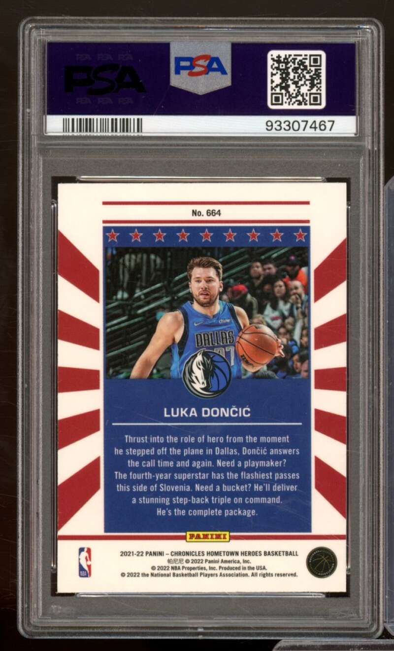 Luka Doncic Card 2021-22 Chronicles #664 PSA 10 Image 2