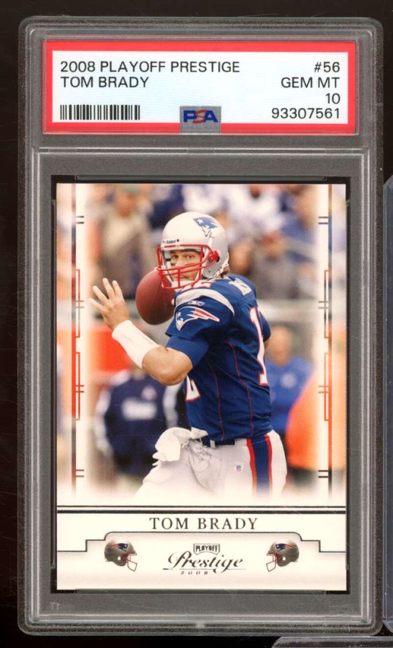 Tom Brady Card 2008 Playoff Prestige #56 PSA 10 Image 1