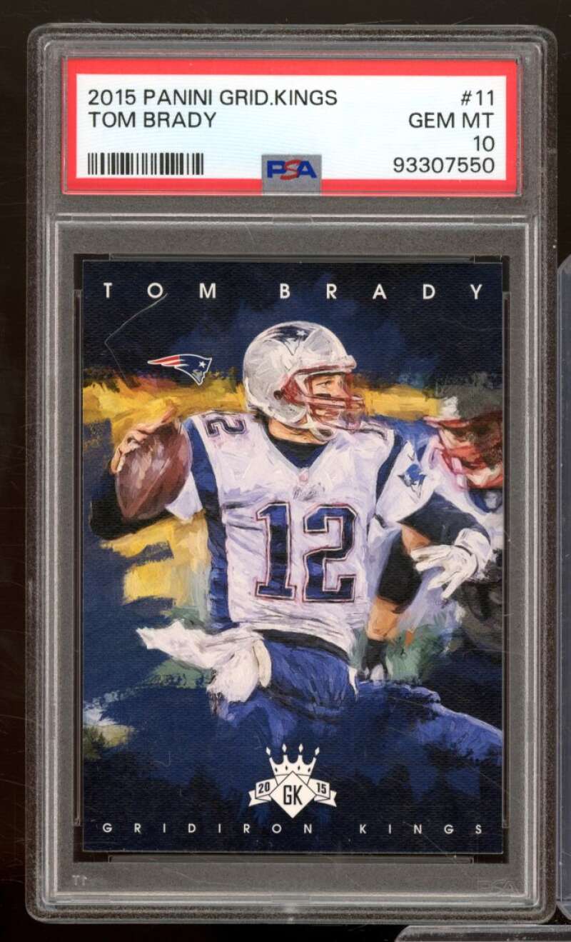 Tom Brady Card 2015 Panini Gridiron Kings #11 PSA 10 Image 1