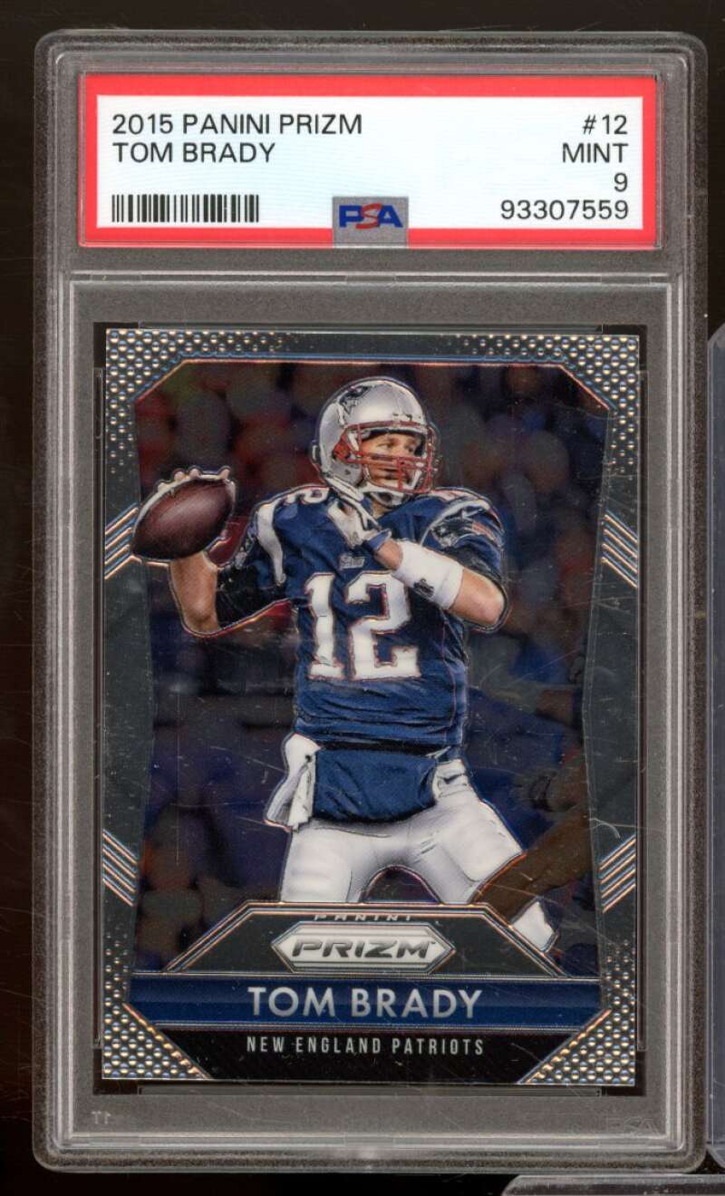 Tom Brady Card 2015 Panini Prizm #12 PSA 9 Image 1