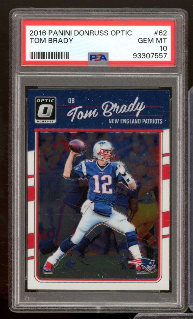 Tom Brady Card 2016 Donruss Optic #62 PSA 10 Image 1