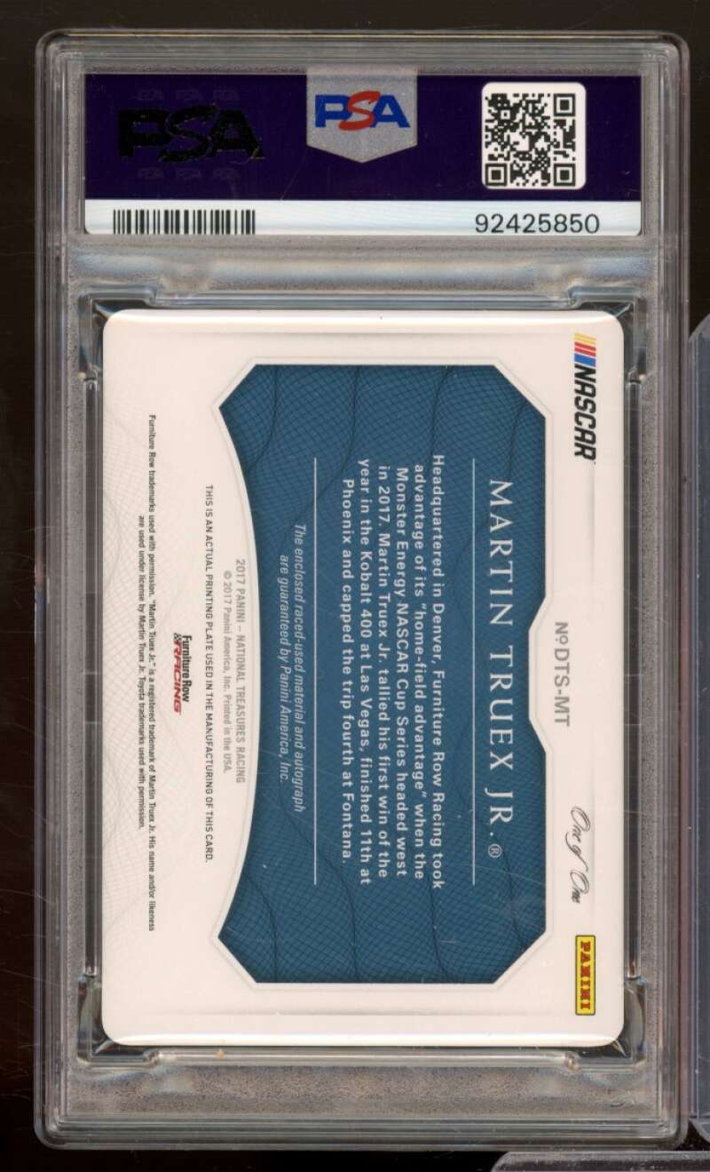 Martin Truex Jr 2017 Panini NT Dual Tires Signature Yellow PP (1/1) #Dtsmt PSA 7 Image 2