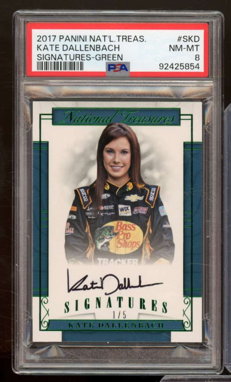 Kate Dallenbach Card 2017 NT Signatures Green (Serial #d 1/5) #SKD PSA 8 Image 1