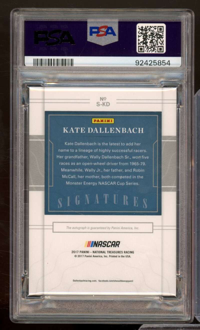 Kate Dallenbach Card 2017 NT Signatures Green (Serial #d 1/5) #SKD PSA 8 Image 2