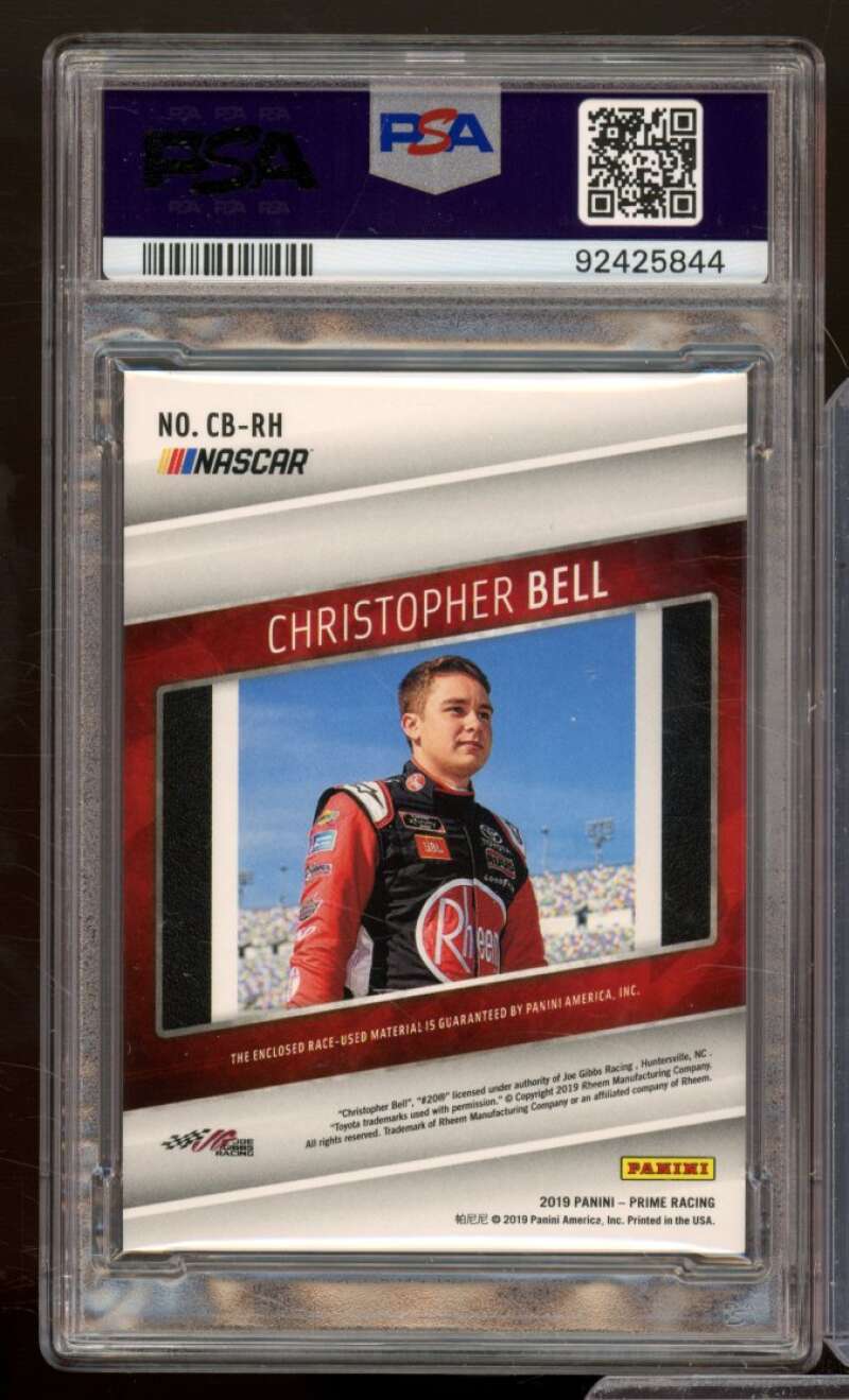 Christopher Bell 2019 Panini Prime Racing Jumbo HP Warriors (1/1) #CB-RH PSA 7 Image 2