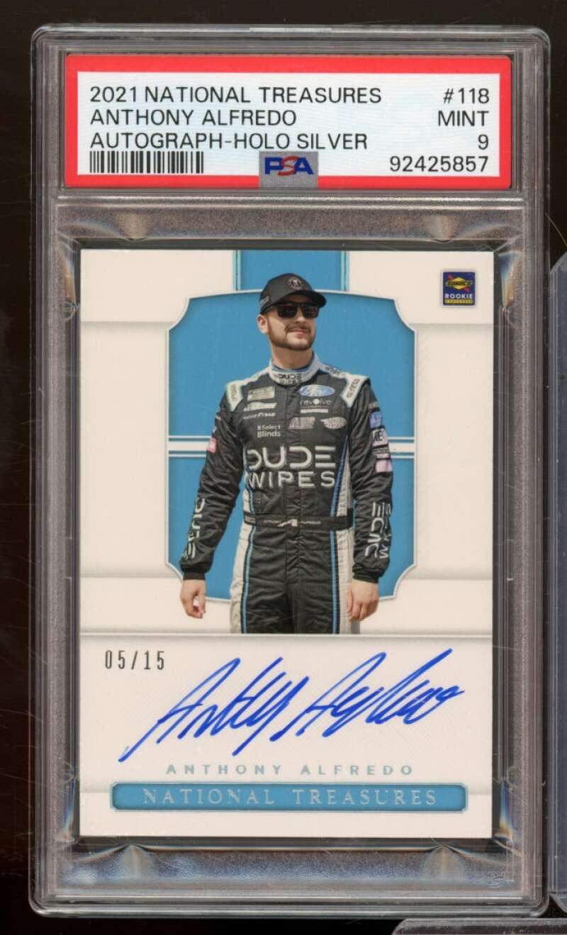 Anthony Alfredo Card 2021 NT Autograph Holo Silver (Serial #d 5/15) #118 PSA 9 Image 1