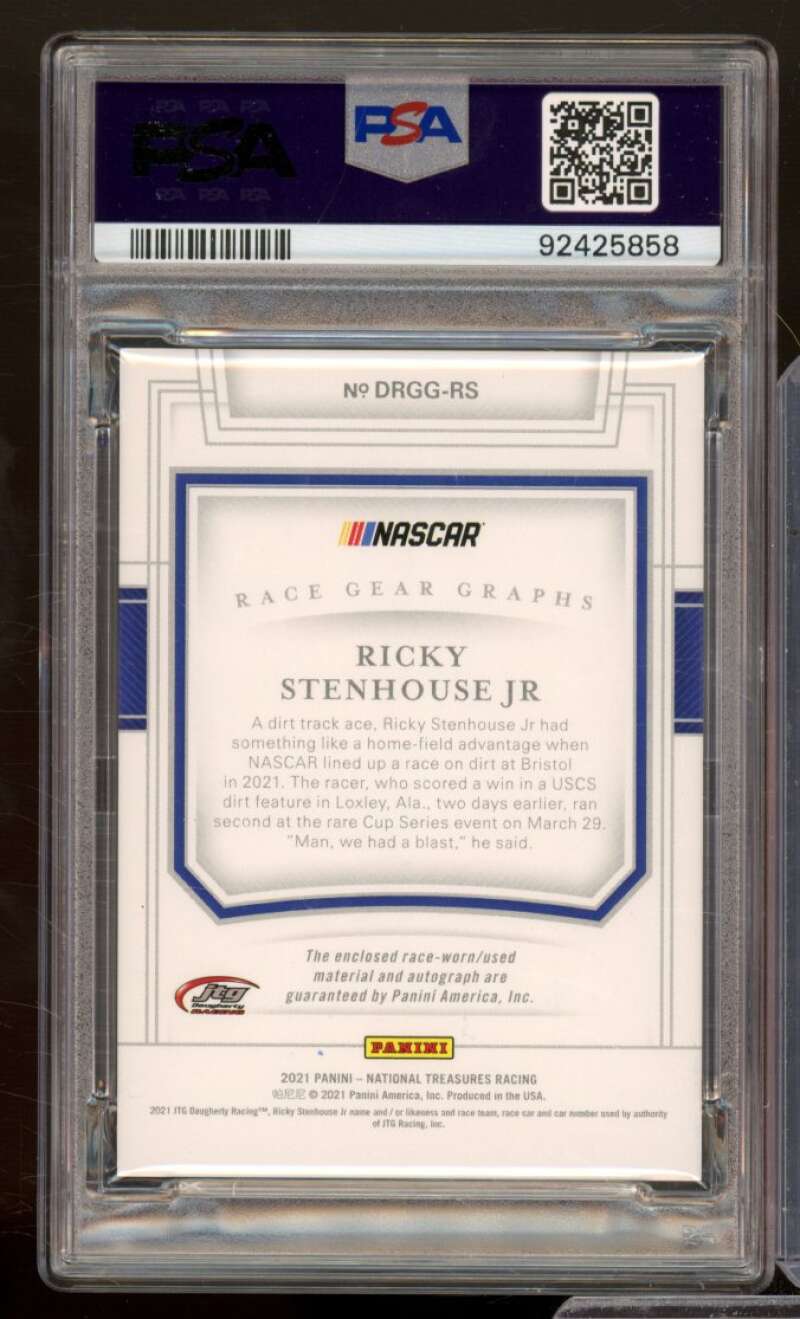 Ricky Stenhouse Jr. 2021 NT DL Autograph Holo Silver (Serial # 14/15) #RS PSA 9 Image 2