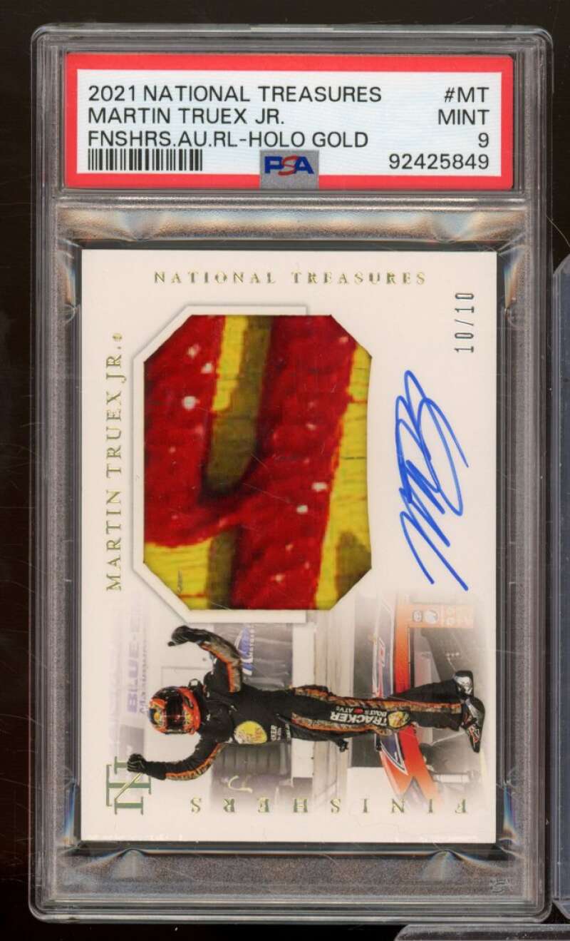 Martin Truex Jr. 2021 NT Autograph Holo Godl (Serial #d 10/10) #MT PSA 9 Image 1