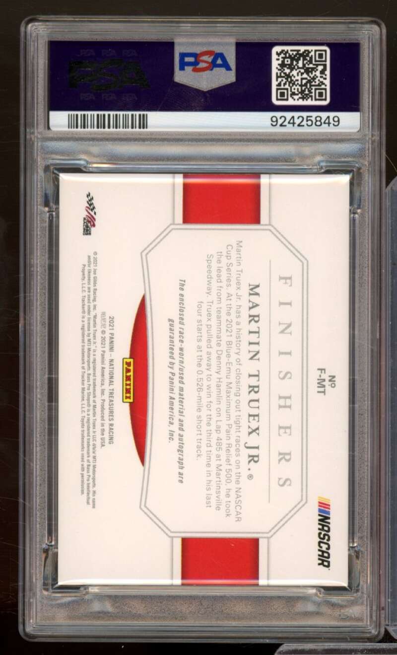 Martin Truex Jr. 2021 NT Autograph Holo Godl (Serial #d 10/10) #MT PSA 9 Image 2