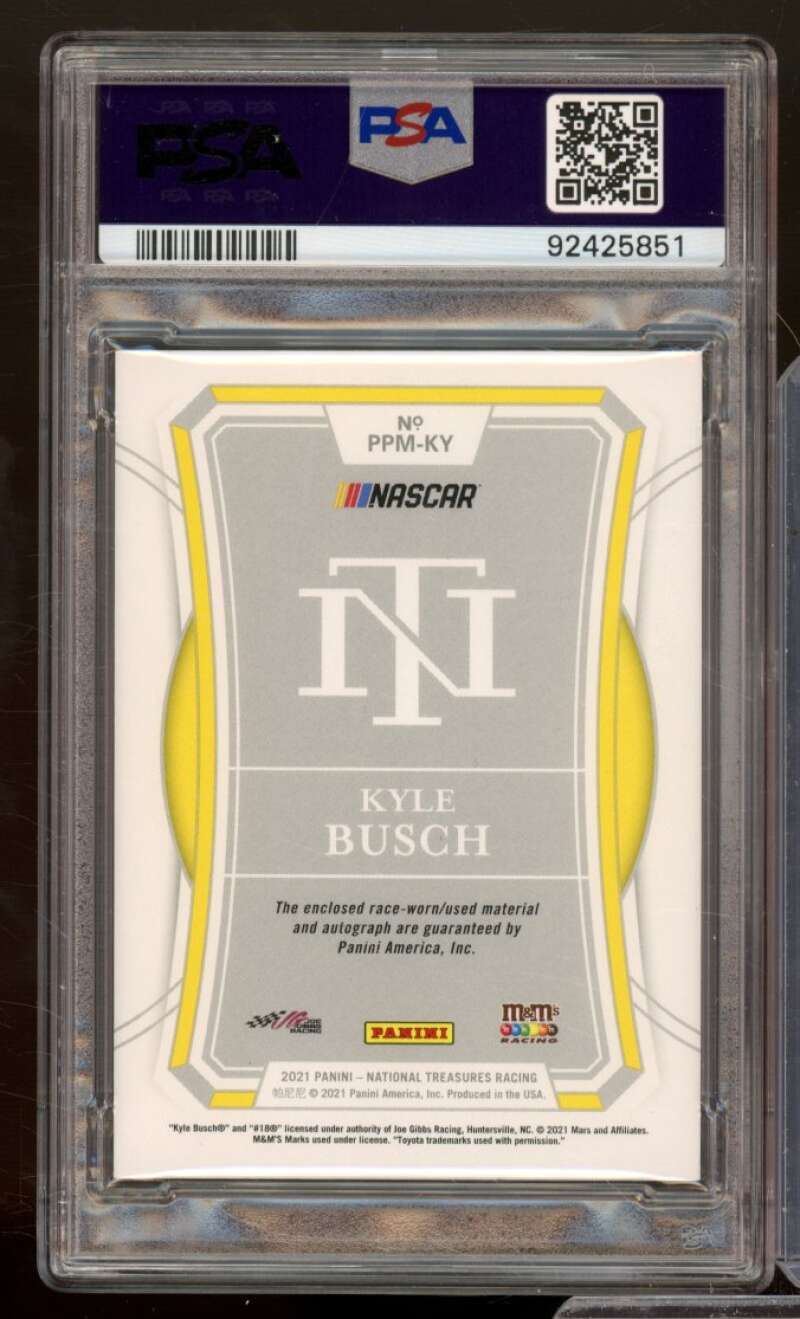 Kyle Busch 2021 NT Premium Patches Midnight Autograph (Serial # 16/25) #KY PSA 8 Image 2