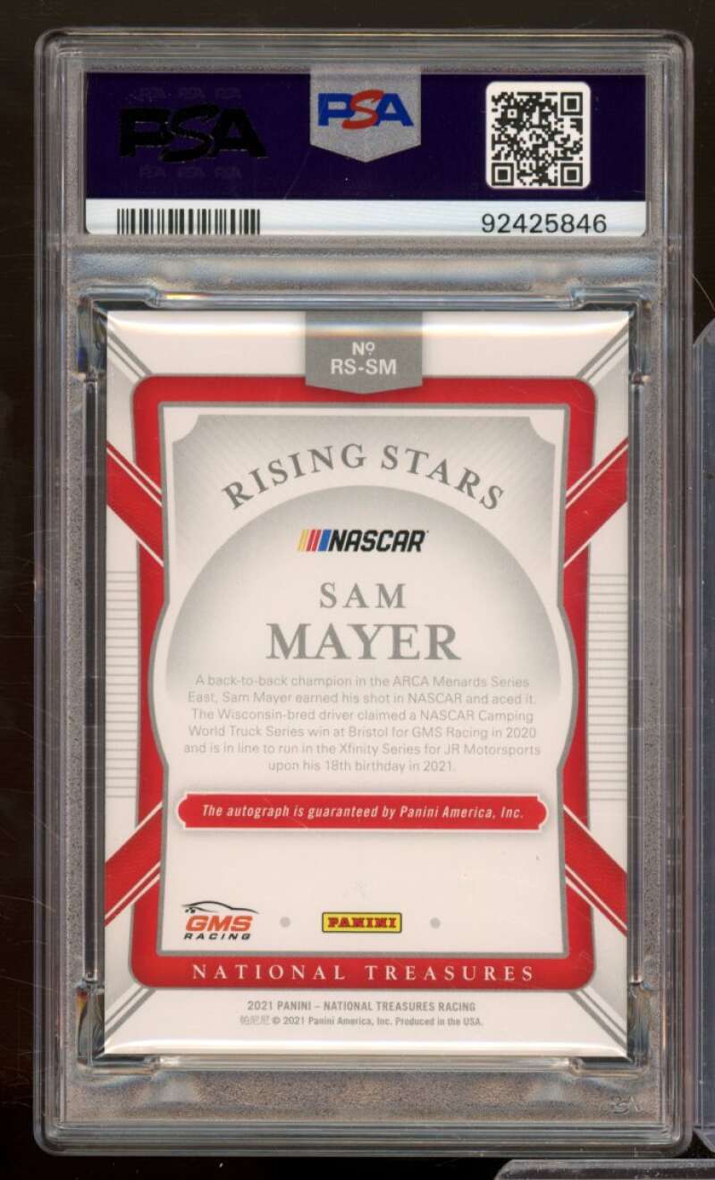 Sam Mayer Card 2021 NT Rising Status Auto (Serial #d 10/25) #SM PSA 9 Image 2