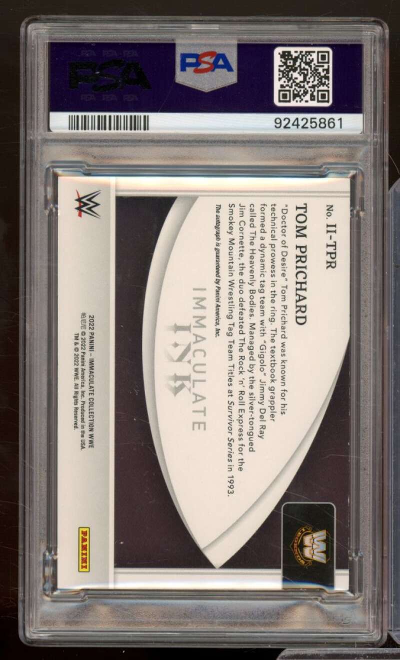 Tom Prichard 2022 Immaculate Collection Ink Platinum (Ser #d 1/1) #IITPR PSA 6 Image 2