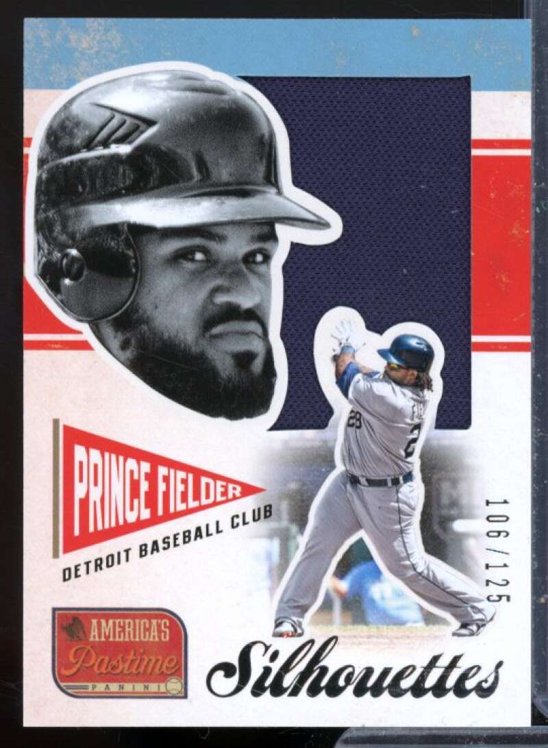 Prince Fielder Card 2013 Panini America's Pastime Silhouettes Memorabilia #5  Image 1
