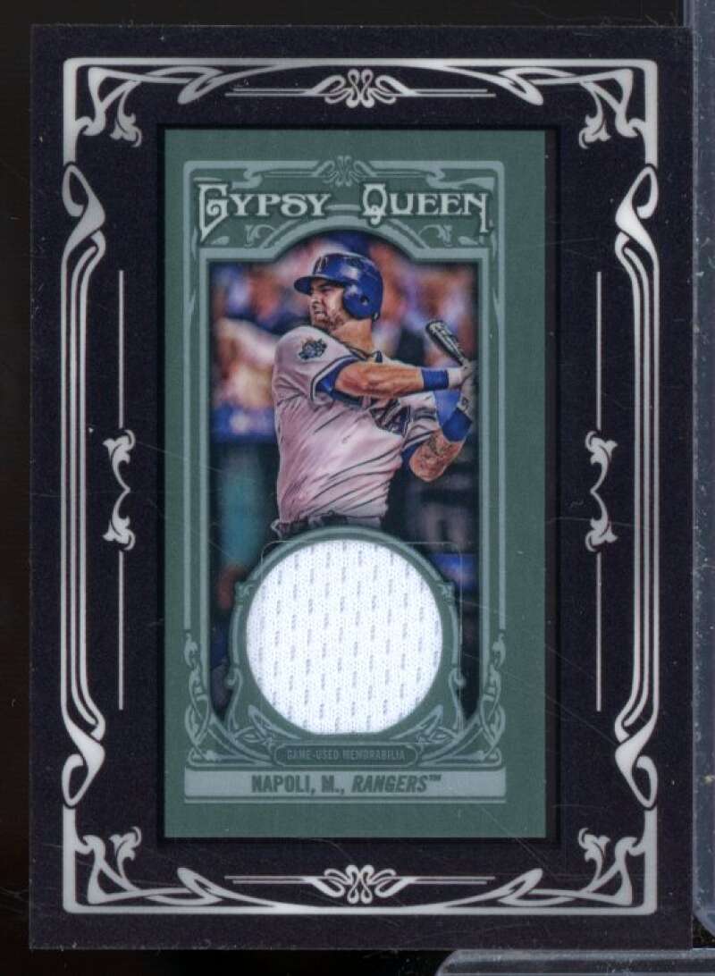 Mike Napoli Card 2013 Topps Gypsy Queen Framed Mini Relics #MN  Image 1