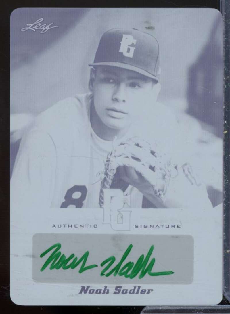 Noah Sadler Rookie 2013 Leaf Perfect Game Autographs Printing Plates Black #NS1  Image 1